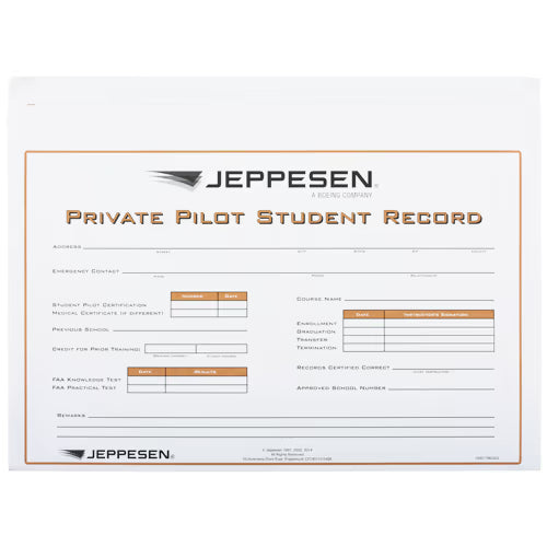 Private Pilot Record Folder 