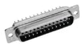 D-SUB CONNECTOR/Female, 15 position, 2 row, crimp, gold plating, wire mount.