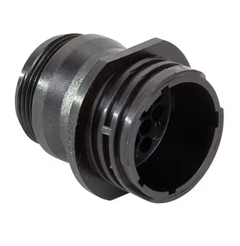 CIRCULAR CONNECTOR/Male, 16 position, free hanging mount, straight angle, threaded.