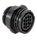 CIRCULAR CONNECTOR/Female, 14 position, free hanging mount, straight angle, threaded