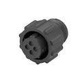 TE Connectivity Aviation Connectors CIRCULAR CONNECTOR/Female, 4 position, free hanging mount, straight angle, threaded 206060-1 CIRCULAR CONNECTOR/Female, 4 position, free hanging mount, straight angle, threaded