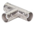 T ADAPTER/BNC, all sides: female. 50 Ohms, brass material.