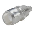 TNC CONNECTOR/Female, jack, dual crimp, 50 Ohms, 11 GHz, straight, silver. For use with RG-58A, RG-58C.
