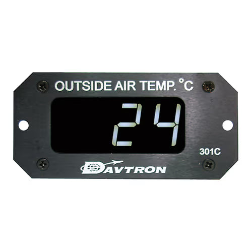 Davtron Flight Instruments M301 Digital Outside Air Temperature Gauge M301C-WHT M301 Digital Outside Air Temperature Gauge