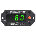 307FCI Digital OAT & Cabin Temperature Gauge | Centigrade, Green Display, Includes Digital Probe