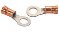 RING TERMINAL/#10 stud/tab size, crimp, female, not insulated, orange, unplated, nickel material, 20.6 mm in length. 321 series. For use with 16-14 gauge wire.