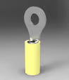 PIDG #6 Nylon Ring Terminal | 26 – 22 AWG, Yellow