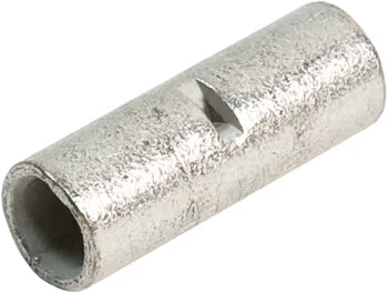 BUTT SPLICE/Female, not insulated, tin plating, copper material, 25.78 mm in length, straight angle, wire mount. For use with 6 gauge wire.