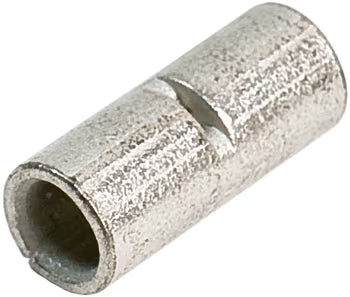 BUTT SPLICE/Closed barrel, female, not insulated, red/green, tin plating, copper material, 28.96 mm in length. For use with 4 gauge wire.
