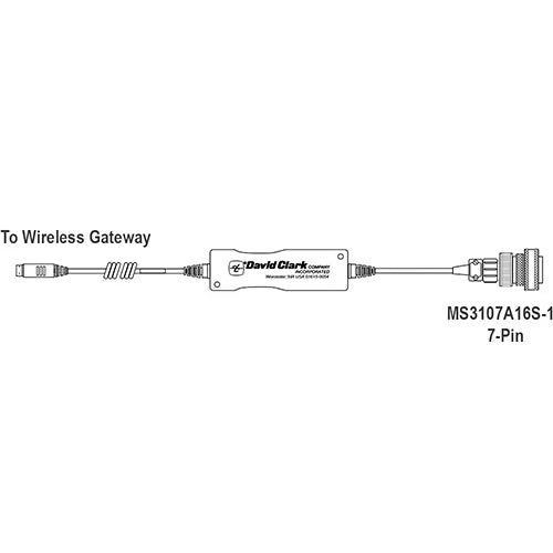 Aircraft Push-Back System Cable | MS3107A16S-1P 7-pin, Military Only