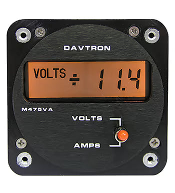 400 Series Voltage & Amperage Meter | 2-1/4 Mount, 14V Orange Lighting