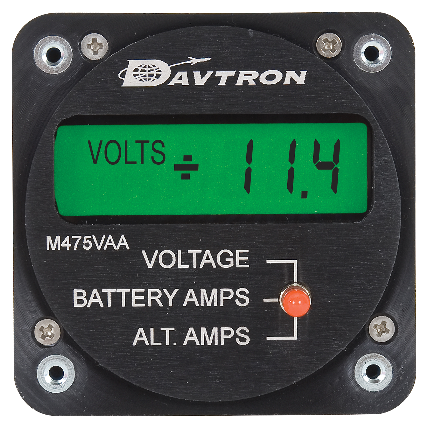 M475VAA Voltage & Dual Amperage Meter | 2-1/4-inch Mount, 5V NVG Compatible Lighting