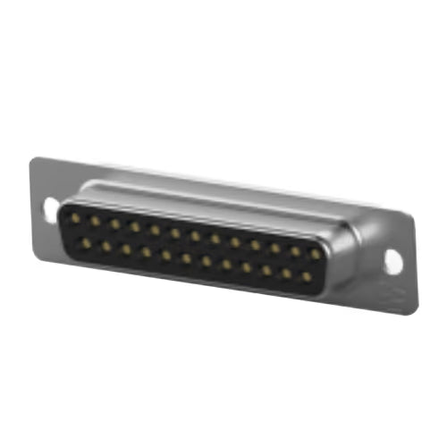 D Connector Receptacle | 25 Position, Male, Solder