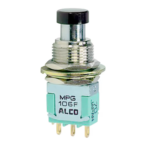 Pushbutton Switch | SPDT, Momentary On/(Off) – Off/(On)