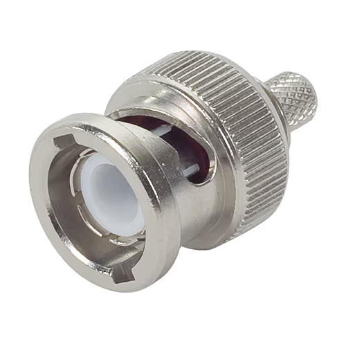 BNC RF Connector | Male, Dual Crimp, 50 Ohms, 4 GHz, Straight