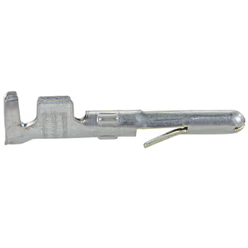 PIN/Male, 250V, MATE-N-LOK series. Brass, pre-tin material. For use with 20-14 gauge wire. ROHS compliant.