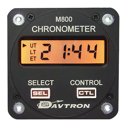 M800 Series Digital Clock | 28V, Lighting, Illuminated Buttons, Keep-Alive Memory Battery, Black