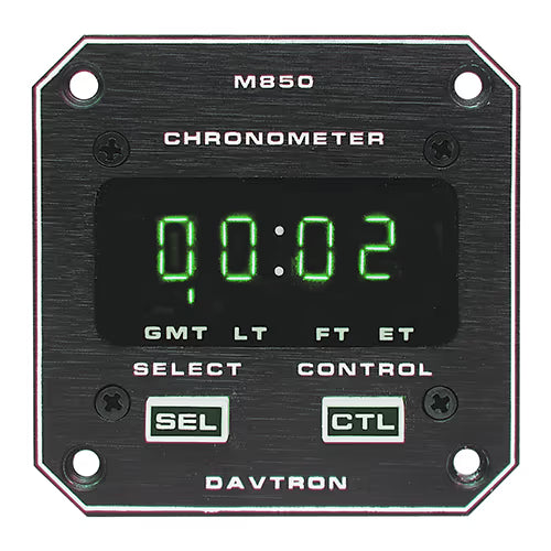 M850 Digital Clock Chronometer | 2-1/4in, 28V NVG Incandescent, Screw Locks
