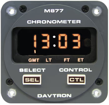 877 Series Digital Chronometer | 5V Lighting, Rear Mount, 24-Hour Battery