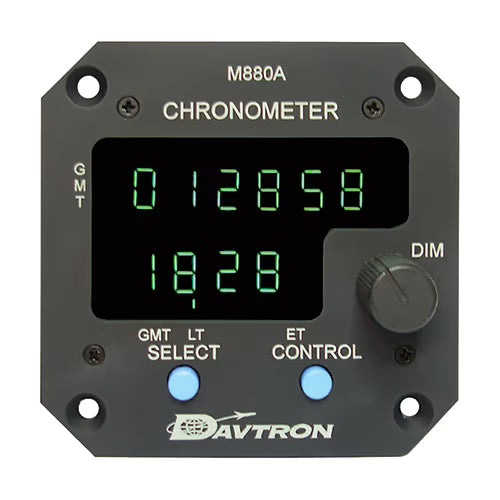 Davtron Flight Instruments M880A Enhanced Chronometer M880A-S-ENH M880A Enhanced Chronometer