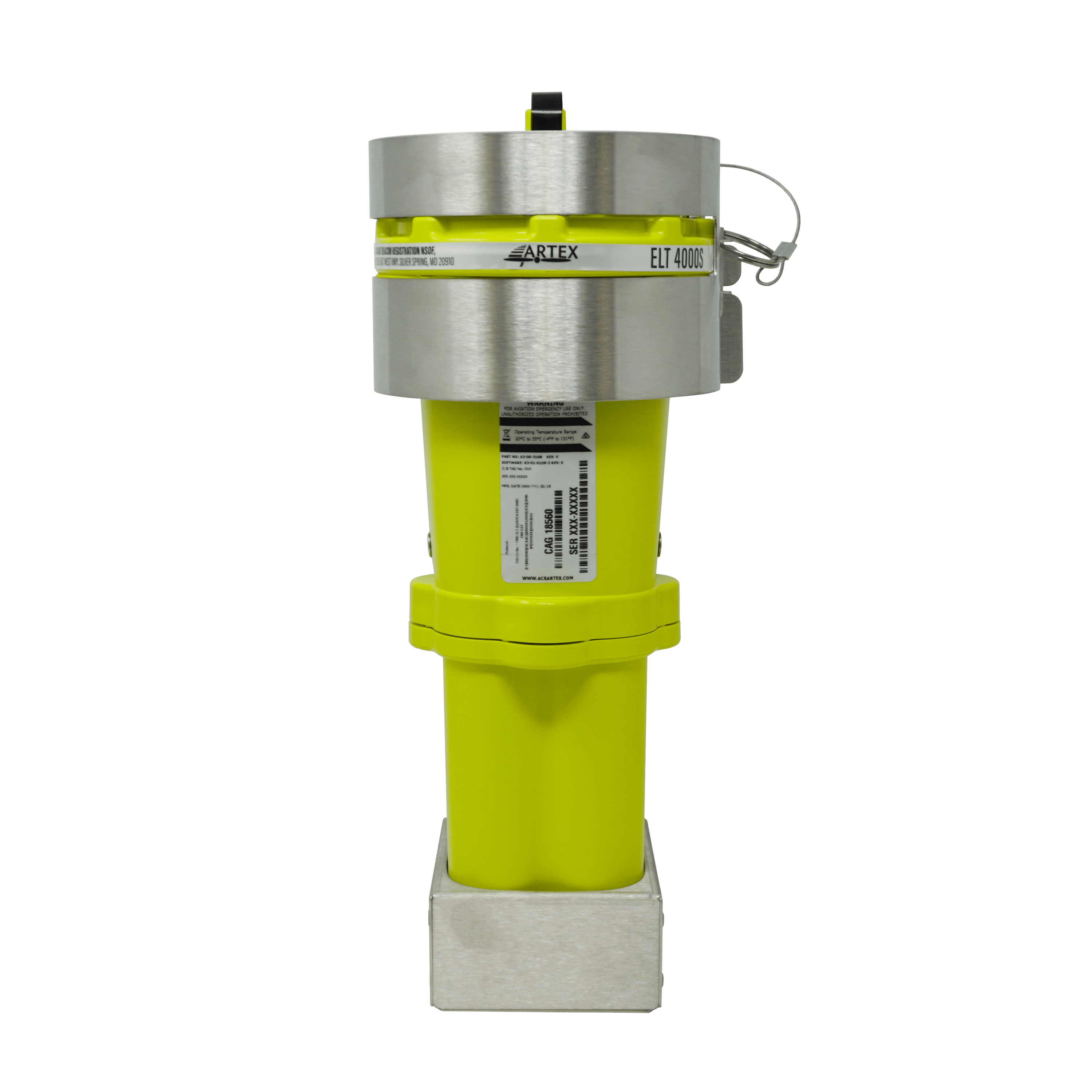 ARTEX Emergency Locator Transmitters ELT 4000S RH Pin Bracket 8282 ELT 4000S RH Pin Bracket