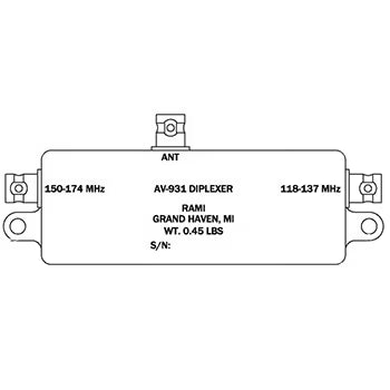 RAMI Antennas AV-931 Antenna Diplexer AV-931 AV-931 Antenna Diplexer