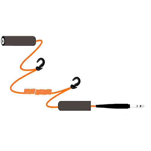 Day-Glo High Visibility Ground Support Extension Cable | 26 feet, Coil Cord, Day-Glo Orange Series
