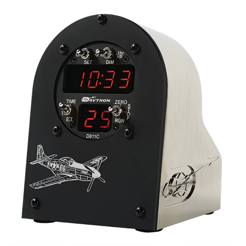 Davtron Flight Instruments D811C Aviators Desk Clock 0001-D811C D811C Aviators Desk Clock