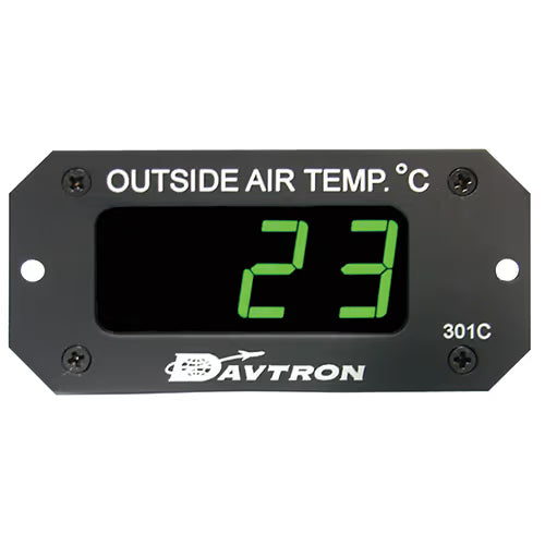 Davtron Flight Instruments M301 Digital Outside Air Temperature Gauge M301C-A-GRN M301 Digital Outside Air Temperature Gauge