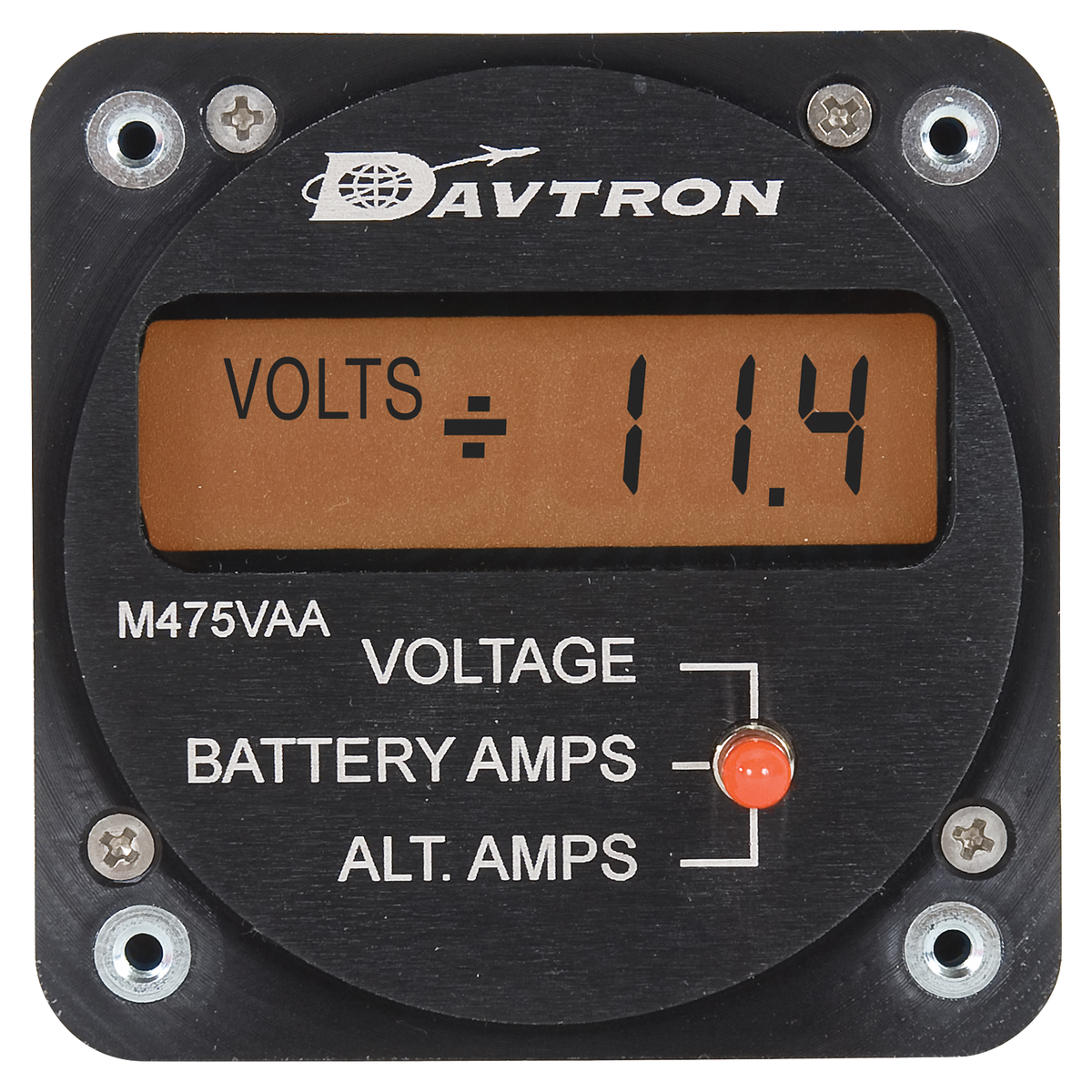 Davtron Flight Instruments M475VAA Voltage & Dual Amperage Meter M475VAA-5V M475VAA Voltage & Dual Amperage Meter