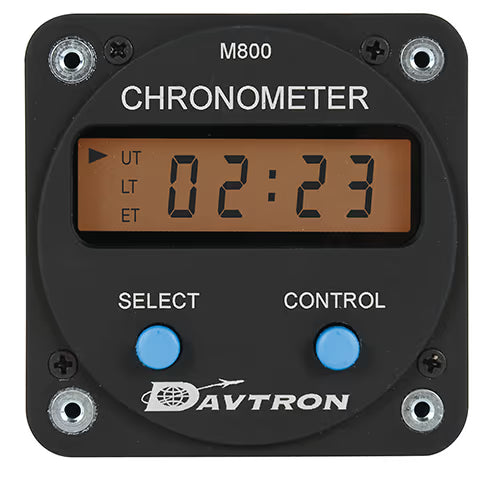 Davtron Flight Instruments M800 Series Digital Clock M800-28V M800 Series Digital Clock