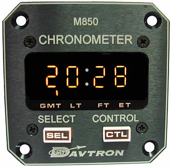 Davtron Flight Instruments M850 Digital Clock Chronometer M850-28V M850 Digital Clock Chronometer