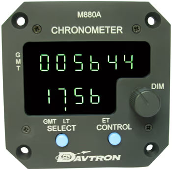 Davtron Flight Instruments M880A Chronometer M880A-NON-NVG M880A Chronometer