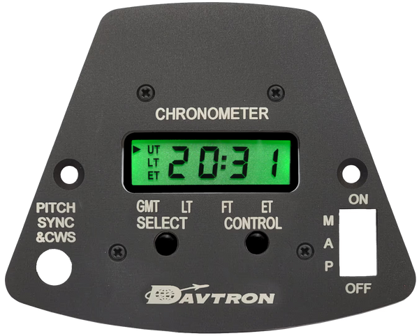 Davtron Flight Instruments MB800AIS Yoke Mount Digital Clock for Beechcraft King Air MB800-AIS-A9P-NVG MB800AIS Yoke Mount Digital Clock for Beechcraft King Air