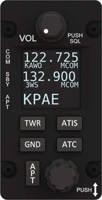 Dynon Avionics Aircraft Parts & Accessories SV-COM-PANEL SkyView Com Panel With OLED Display (MUST BE PAIRED WITH 760/T8/T25 TRANSCEIVER) (Horizontal) 104839-000 SV-COM-PANEL SkyView Com Panel With OLED Display (MUST BE PAIRED WITH 760/T8/T25 TRANSCEIVER) (Horizontal)