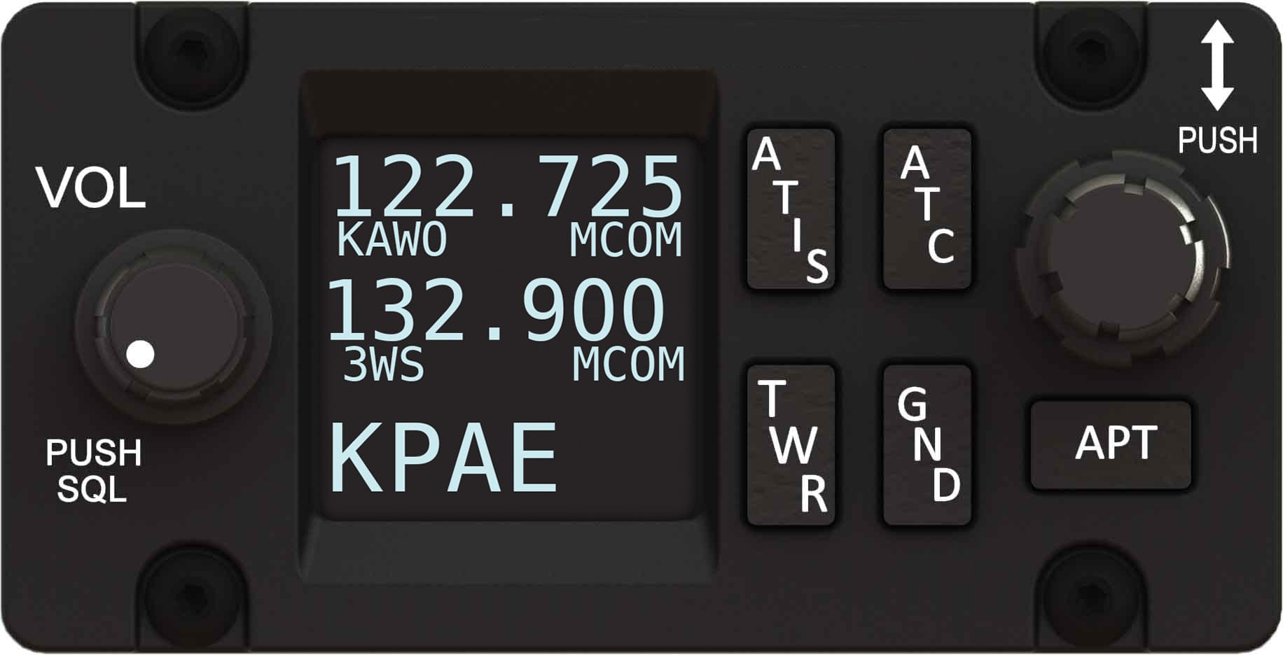 Dynon Avionics Aircraft Parts & Accessories SV-COM-PANEL SkyView Com Panel With OLED Display (MUST BE PAIRED WITH 760/T8/T25 TRANSCEIVER) (Vertical) 104838-000 SV-COM-PANEL SkyView Com Panel With OLED Display (MUST BE PAIRED WITH 760/T8/T25 TRANSCEIVER) (Vertical)