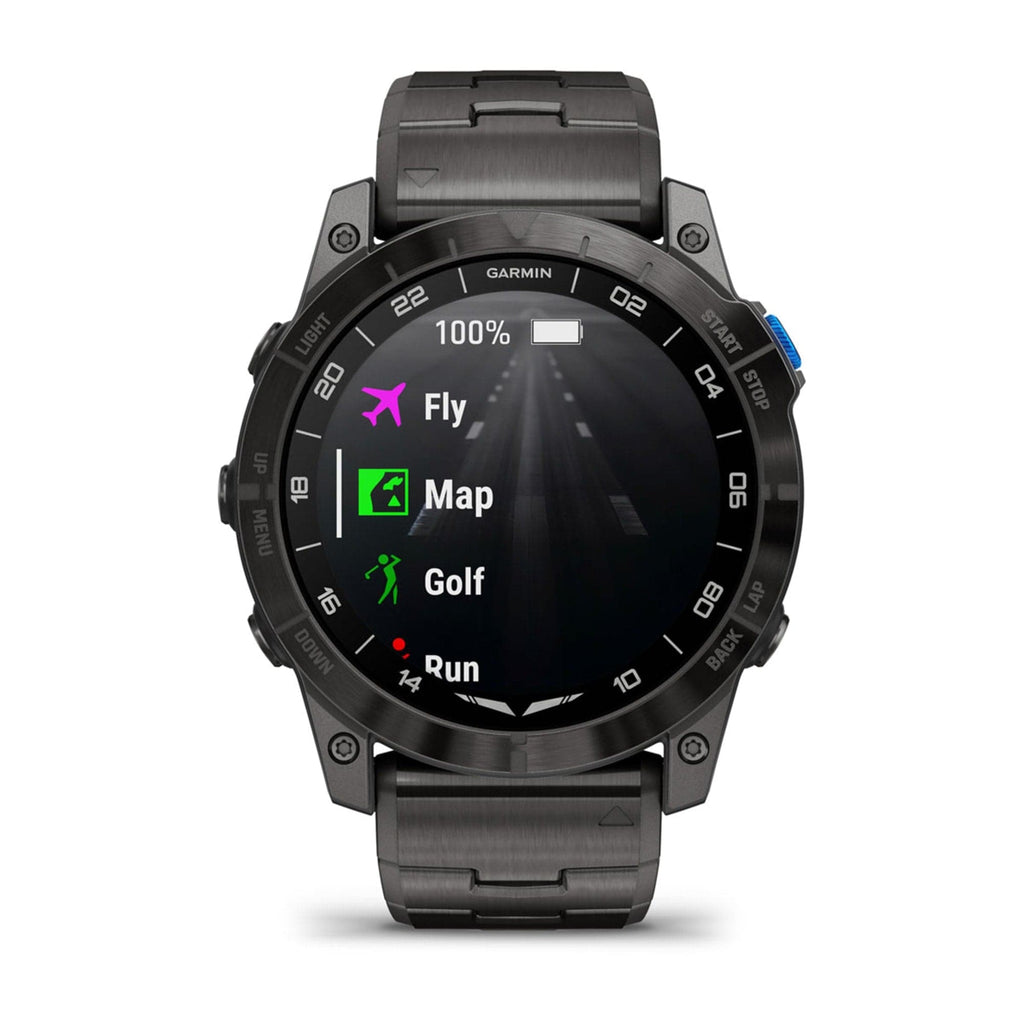 Garmin Aviation GPS Wearables & Apps Garmin D2™ Mach 1 Pro  Aviator Smartwatch | Pilot Watch 010-02804-82 Garmin D2™ Mach 1 Pro  Aviator Smartwatch | Pilot Watch