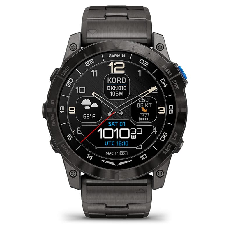 Garmin Aviation GPS Wearables & Apps Garmin D2™ Mach 1 Pro  Aviator Smartwatch | Pilot Watch 010-02804-82 Garmin D2™ Mach 1 Pro  Aviator Smartwatch | Pilot Watch