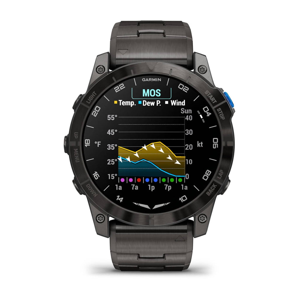 Garmin Aviation GPS Wearables & Apps Garmin D2™ Mach 1 Pro  Aviator Smartwatch | Pilot Watch 010-02804-82 Garmin D2™ Mach 1 Pro  Aviator Smartwatch | Pilot Watch