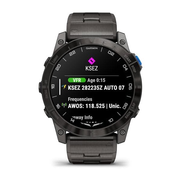 Garmin Aviation GPS Wearables & Apps Garmin D2™ Mach 1 Pro  Aviator Smartwatch | Pilot Watch 010-02804-82 Garmin D2™ Mach 1 Pro  Aviator Smartwatch | Pilot Watch