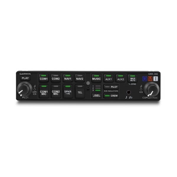 Garmin COMM Radios & Audio Panels Garmin GMA™ 342 | Aviation Audio Panel 010-01319-11 Garmin GMA™ 342 | Aviation Audio Panel