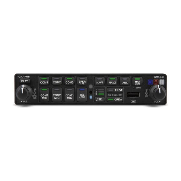 Garmin COMM Radios & Audio Panels Garmin GMA™ 345 | Aviation Audio Panel with Bluetooth® | 3 - Comm 010-01319-23 Garmin GMA™ 345 | Aviation Audio Panel with Bluetooth® | 3 - Comm