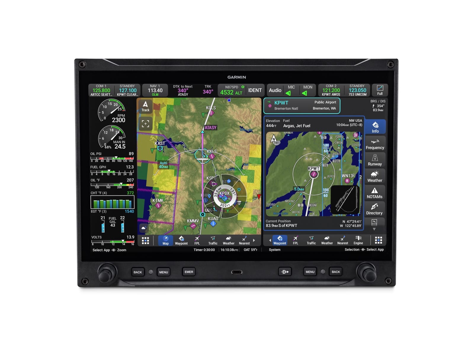 Garmin Flight Displays Garmin AXIS™ 11.6" Flight Display — GDU 116NC (IFR GPS + NAV/COMM + Audio Panel) 010-03002-00 Garmin AXIS™ 11.6" Flight Display — GDU 116NC (IFR GPS + NAV/COMM + Audio Panel)