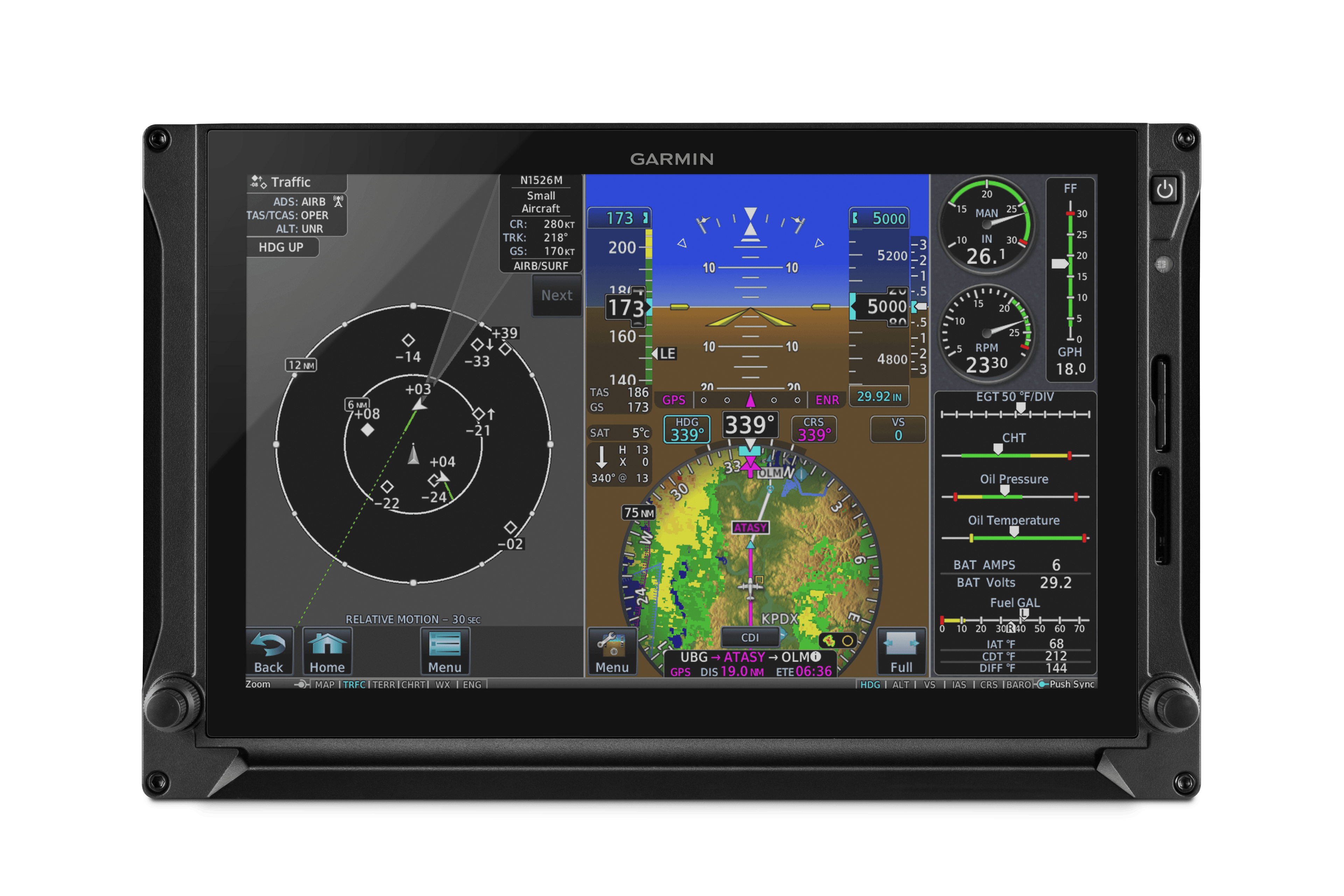 Garmin Primary Flight Display GDU 1060, G600 TXi, BLACK, Standard 010-01220-63 GDU 1060, G600 TXi, BLACK, Standard