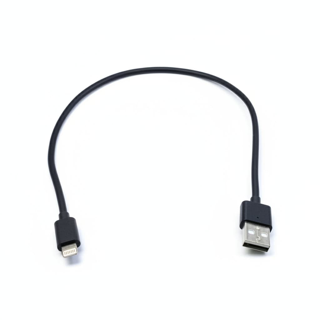 Guardian Avionics Cables MFi Certified Lightning to USB-A Cable, 0.4 m / 1.3 ft, Black 52-6 MFi Certified Lightning to USB-A Cable, 0.4 m / 1.3 ft, Black