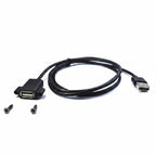 Guardian Avionics Cables Panel Mount USB-A Female to USB-A Male Cable, 1.1 m / 3.6 ft, Black 52-36 Panel Mount USB-A Female to USB-A Male Cable, 1.1 m / 3.6 ft, Black