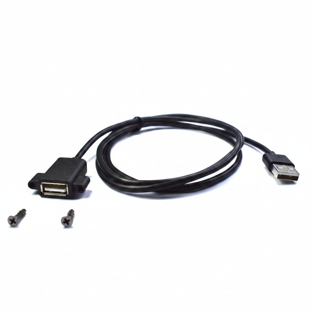 Guardian Avionics Cables Panel Mount USB-A Female to USB-A Male Cable, 1.1 m / 3.6 ft, Black 52-36 Panel Mount USB-A Female to USB-A Male Cable, 1.1 m / 3.6 ft, Black