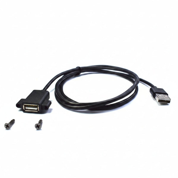 Guardian Avionics Cables Panel Mount USB-A Female to USB-A Male Cable, 1.1 m / 3.6 ft, Black 52-36 Panel Mount USB-A Female to USB-A Male Cable, 1.1 m / 3.6 ft, Black