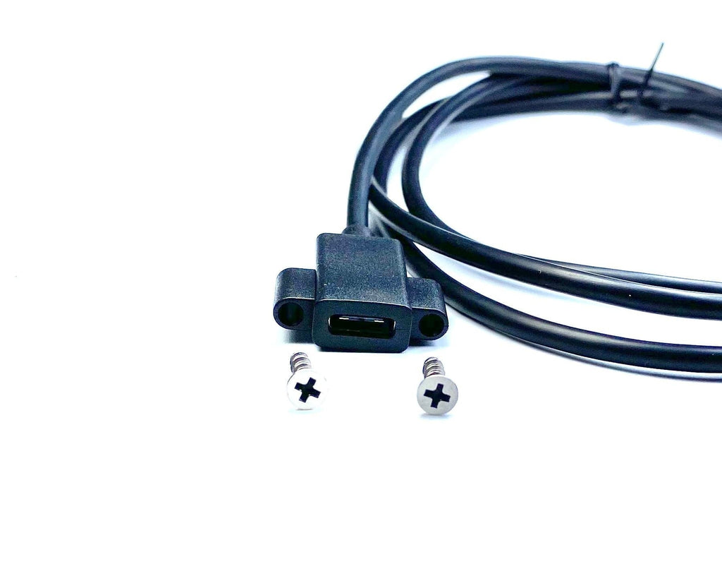 Guardian Avionics Cables Panel Mount USB-C Female to USB-A Male Cable, 1.2 m / 3.9 ft, Black 52-38 Panel Mount USB-C Female to USB-A Male Cable, 1.2 m / 3.9 ft, Black