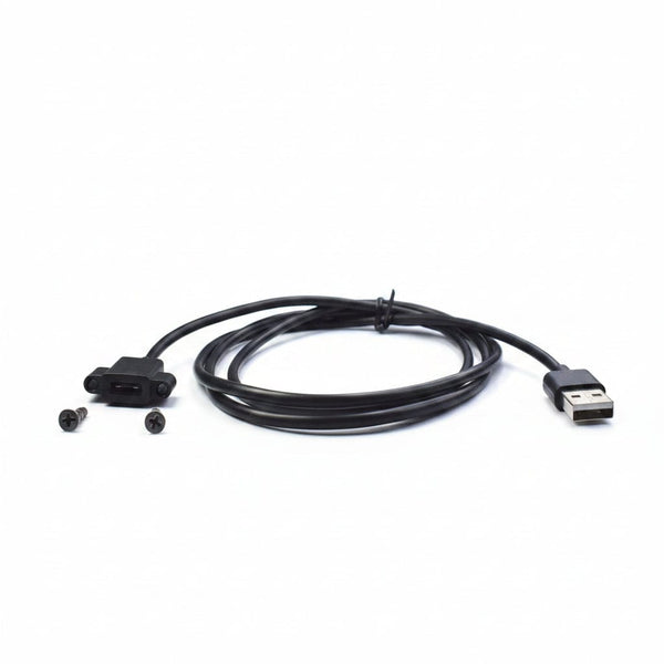 Guardian Avionics Cables Panel Mount USB-C Female to USB-A Male Cable, 1.2 m / 3.9 ft, Black 52-38 Panel Mount USB-C Female to USB-A Male Cable, 1.2 m / 3.9 ft, Black